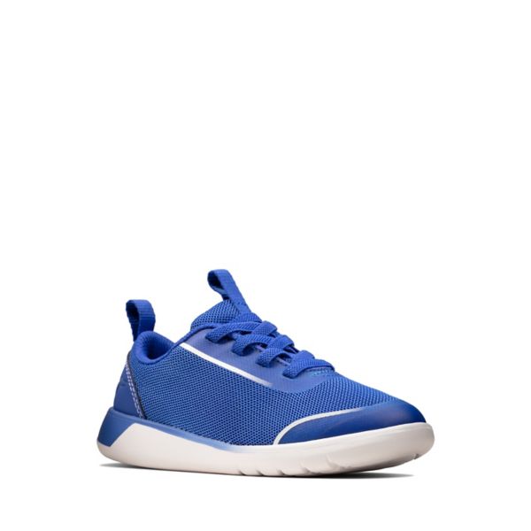 Clarks Girls Suburb Spark Toddler Trainers Blue | CA-6982154